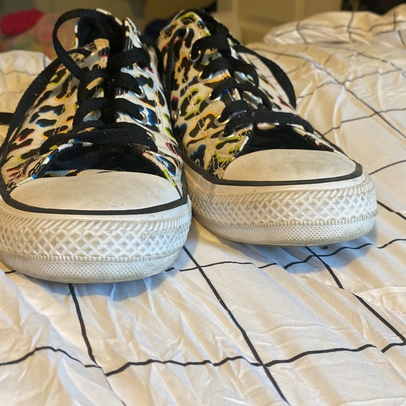 colorful velvet cheetah print converses - Picture 2 of 5